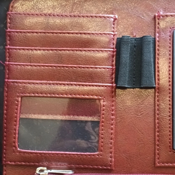Foray Maroon Faux Leather Briefcase Planner Binder Bag Multi-Pocket Organizer . - Picture 5 of 16